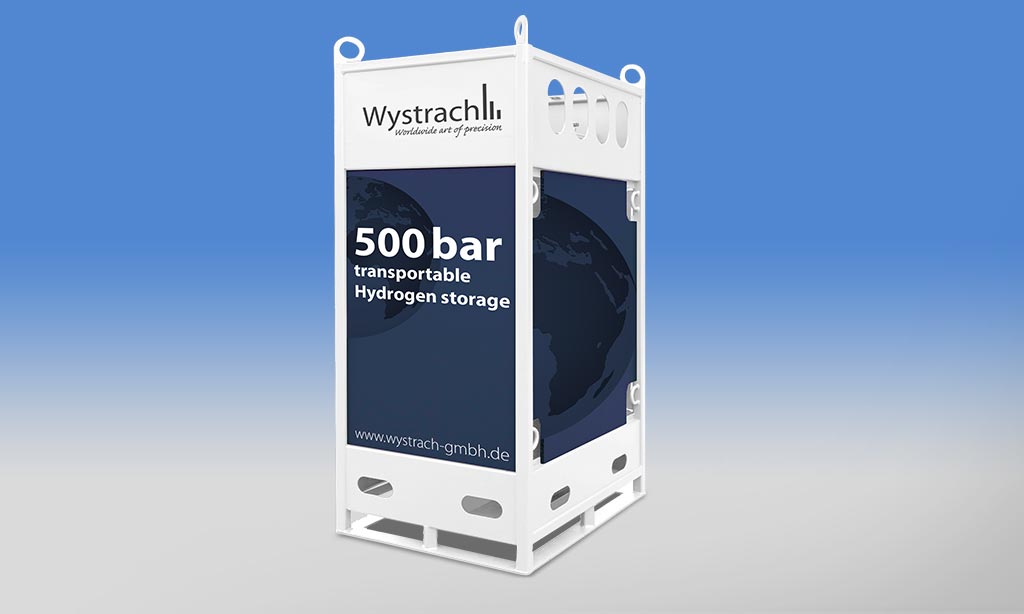 Wystrach develops the 500bar compressed gas cylinder bundle made of composite material.